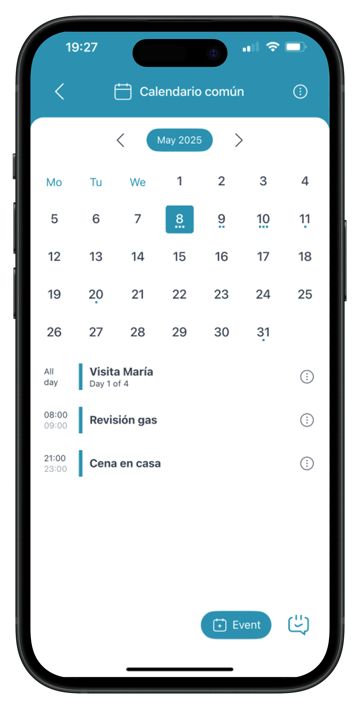 Captura de calendario